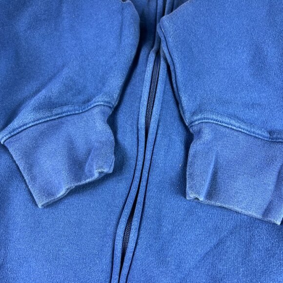 NFL New York Giants Football Sweatshirt Adult Large Blue Faded Full Zip Hoodie - Picture 3 of 15